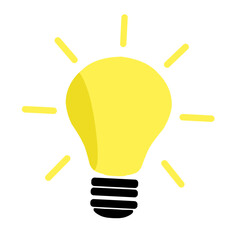 Light bulb icon illustration