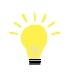 Light bulb icon illustration