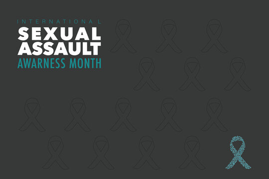 Sexual Assault awareness Month of April. Poster , banner design template Vector illustration.