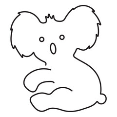 koala icon isolated on white background, vector illustration.