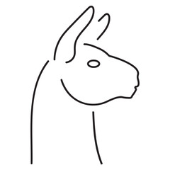 lama icon isolated on white background, vector illustration.