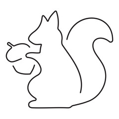 squirrel icon isolated on white background, vector illustration.