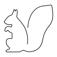 squirrel icon isolated on white background, vector illustration.