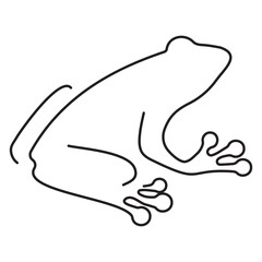 frog icon isolated on white background, vector illustration.