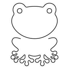 frog icon isolated on white background, vector illustration.