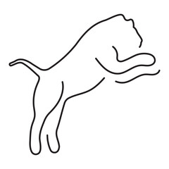 tiger icon isolated on white background, vector illustration.