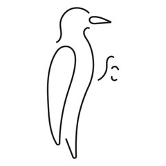 woodpecker icon isolated on white background, vector illustration.