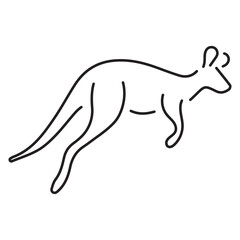 kangaroo icon isolated on white background, vector illustration.