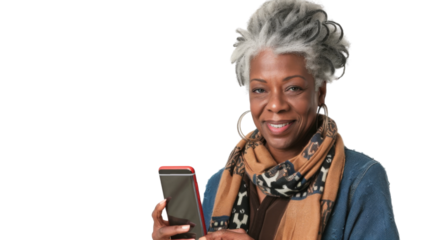 Woman is using smart phone