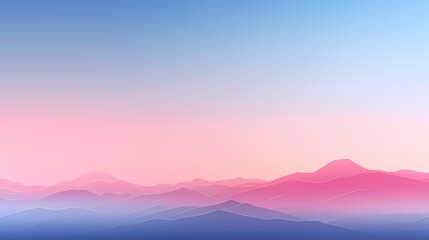 Imagine a sunrise gradient background pulsing with life, as warm pinks merge seamlessly into cool blues, fostering creativity in graphic resources. - obrazy, fototapety, plakaty