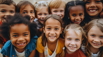 Cultural Tapestry: Happy Faces of Multinational Kids