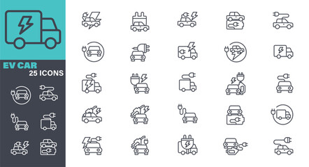 Black and white Electric Car Icons stock illustration Icon Symbol, Electric Car, Electric Vehicle, Charging, Car, Symbol