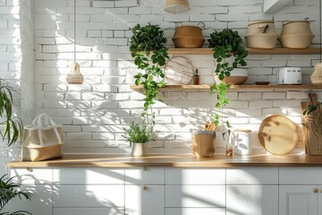 Sunny Scandinavian Kitchen: Modern Design with Natural Accents