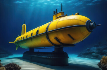 Yellow Submarine. A research apparatus operating at great depths of the ocean floor.
