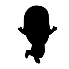silhouette of muslim child