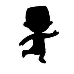 silhouette of muslim child