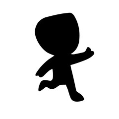 silhouette of muslim child