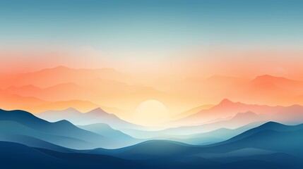 Dive into a sunrise gradient background alive with energy, as golden oranges fade into tranquil blues, inspiring vibrant graphic creations.