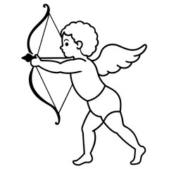 Cupid with bow and arrow