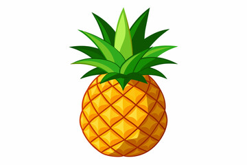 Pineapple vector white background.