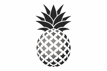 Pineapple vector white background.