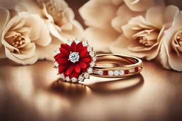 ring with flower