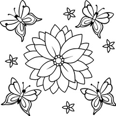 Seamless pattern with flowers