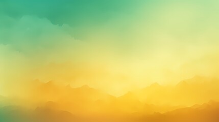 Behold a sunrise gradient background bursting with life, as radiant yellows melt into serene greens, igniting inspiration in graphic designs. - obrazy, fototapety, plakaty