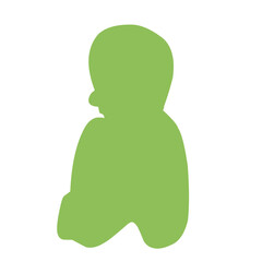 muslim pray position isolated