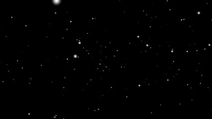 Zoom of stars in outer space. 3D animation. Space and science fiction concept.