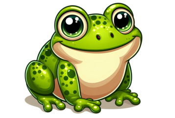 cartoon frog with a smile
