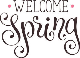 welcome spring spring svg design