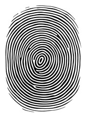 Fingerprint vector illustration isolated on transparent background.
- 767192029
