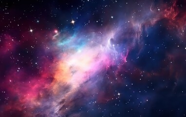 Nebula and galaxies in space, Abstract cosmos background