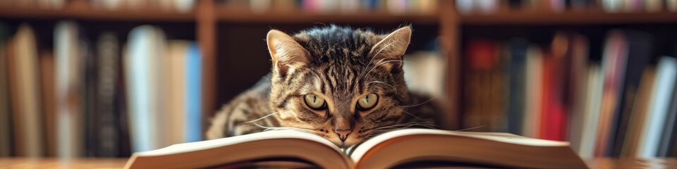 A cat that can read minds - obrazy, fototapety, plakaty