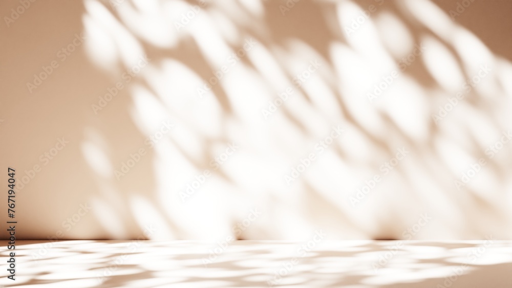 Poster 3d rendering minimalist empty wall for product display. 3d product background with abstract shadow