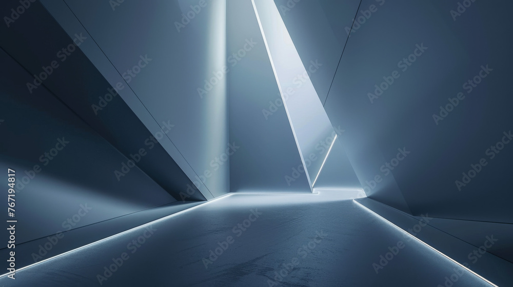 Poster modern abstract tunnel with ambient lighting