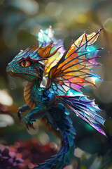 This dragon hatchling has iridescent scales that shift colors when it blushes. cute creatures collection