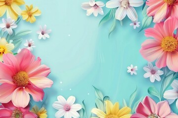 Colorful flowers spring sale discount