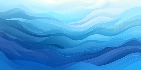 An abstract gradient waves illustration, blending from turquoise to indigo, creating a mesmerizing pattern that evokes the endless ebb and flow of ocean waves.