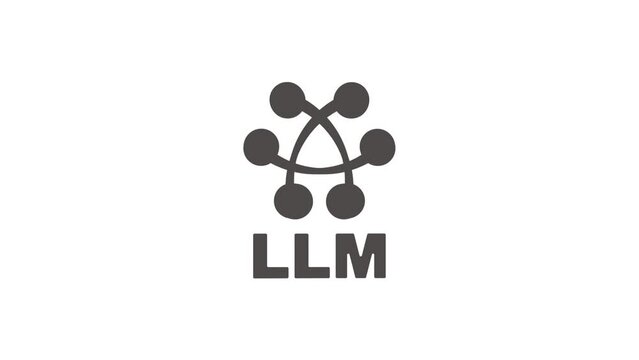 Large language model icon on white background	
