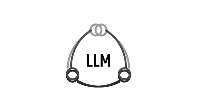 Large language model icon on white background	