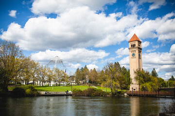 Riverfront Park, Spokane Washington, Spring Day