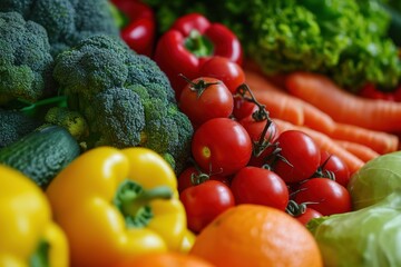 Vibrant Produce: Assortment of fresh fruits and vegetables