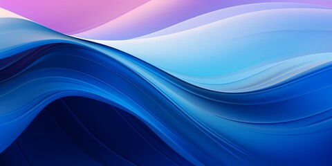 A vibrant gradient waves artwork, blending from sky blue to navy blue, evoking the dynamic interplay of light and shadow on the surface of rolling waves.