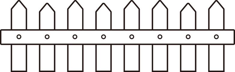 wooden fence outline