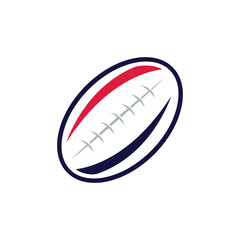 Rugby Ball Logo Vector Icon