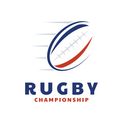 Rugby Ball Logo Vector Icon