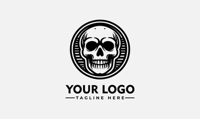 Versatile Skull Logo - Ideal for Apparel, Web, and More!
This sleek skull logo is perfect for a variety of uses, from t-shirts to websites. Featuring a striking black and white vector graphic, 
