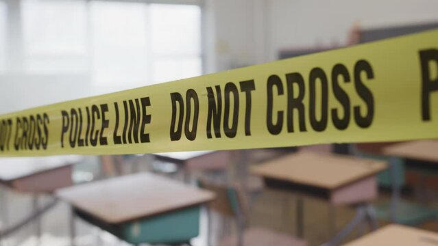 Classroom school tragedy police tape
